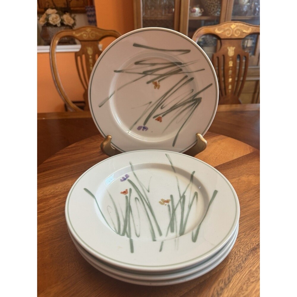 4 Piece Mikasa Metro Bob Van Allen Sketch Book Dinner Plates Made In Japan